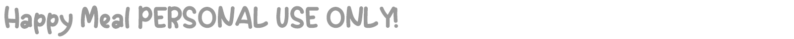 Happy Meal font preview